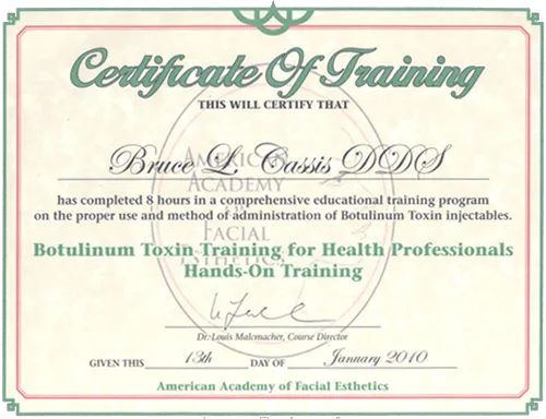 Botox Filler Certificate